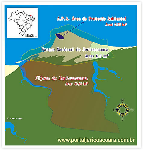 Mapa Parque Nacional de Jericoacoara