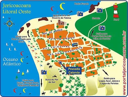 Mapa de localizaci&oacute;n de la Posada Galoo World - Jericoacoara