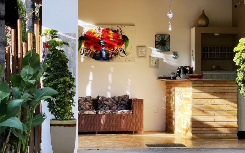 Resepcion da pousada casalice em Jericoacoara